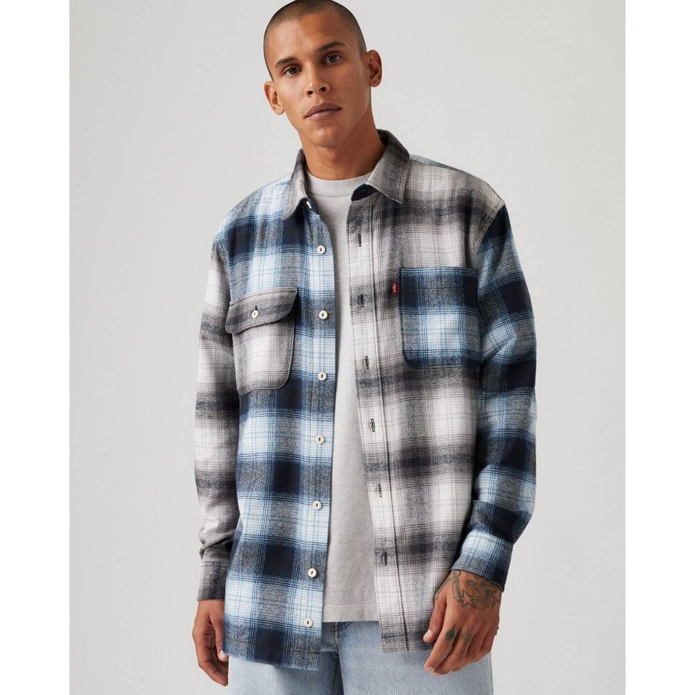 Levi's Plaid Button-Up L/S Flannel Shirt Multicolor Men's Size Large 100% Cotton